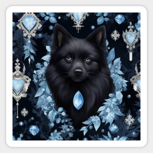 Jewelled Schipperke Sticker